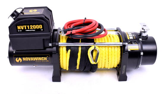 Лебедка Novawinch NVT 12000S със синтетично въже офроуд повдигане mud terrain m/t a/t